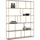 Eiffel Antique Brass Bookcase, Extra Large